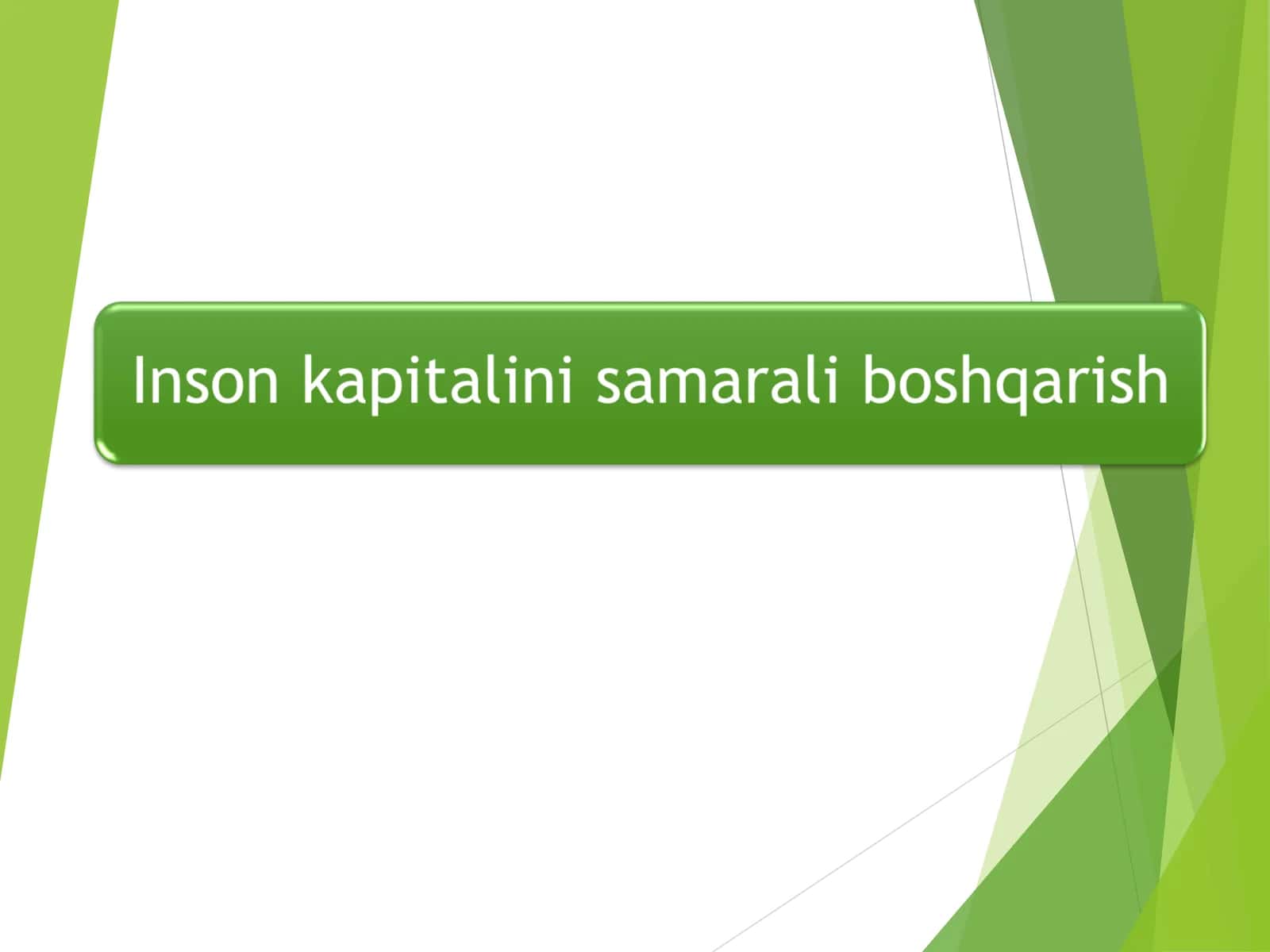 Inson kapitalini boshqarish kontseptsiyasi