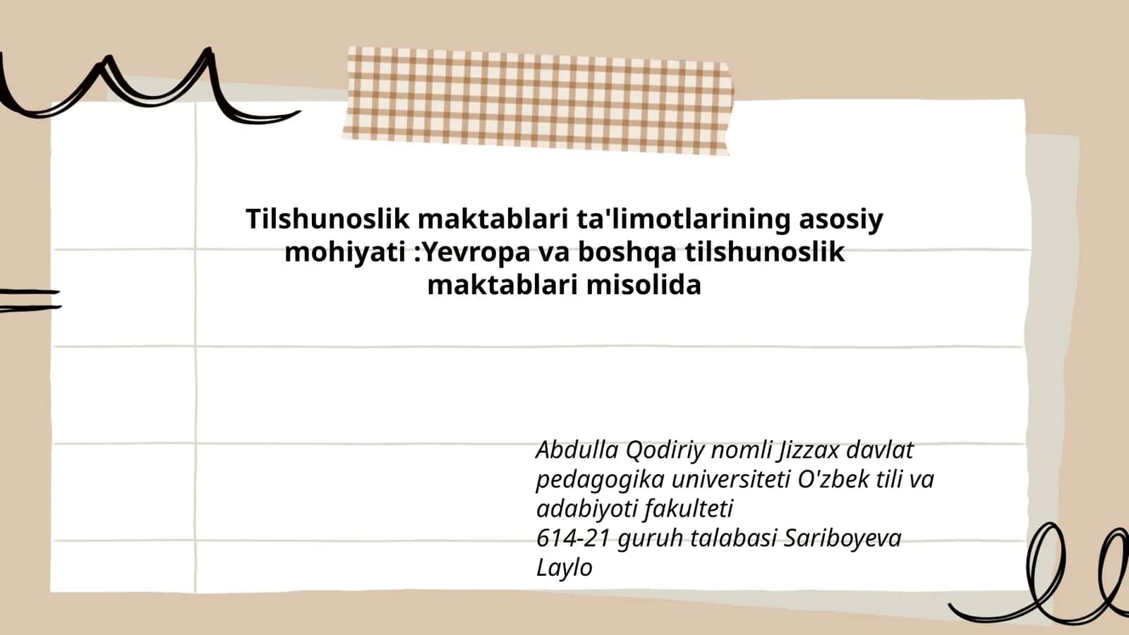Tilshunoslik maktablari ta'limotlarining asosiy mohiyati