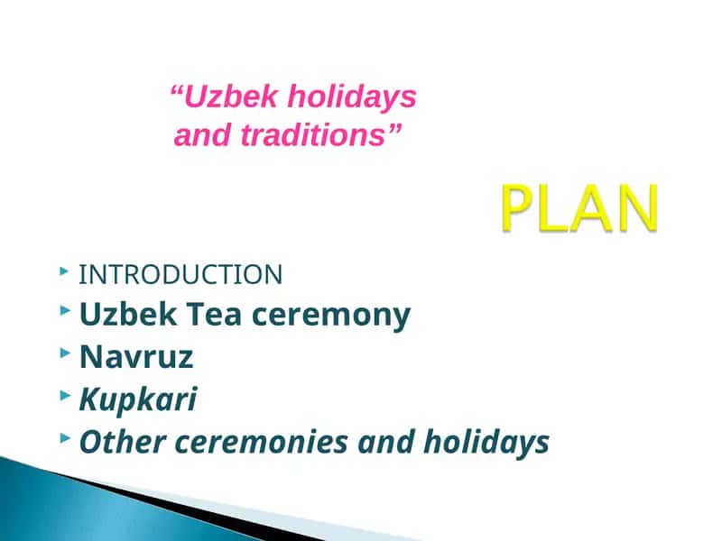 Uzbekistan holidays and traditions
