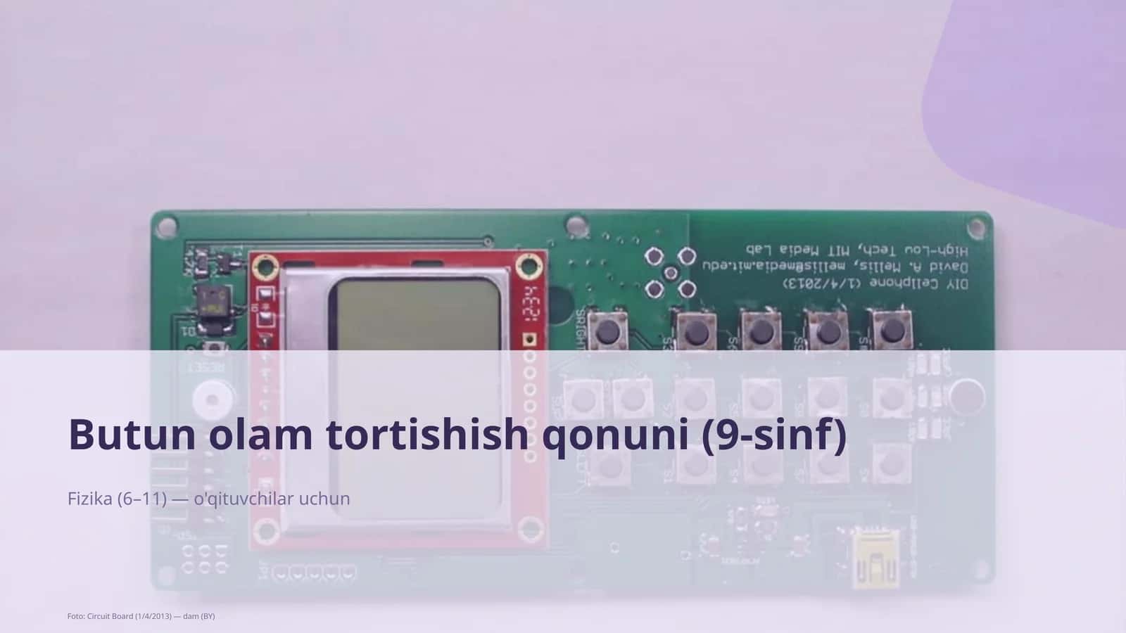 Butun olam tortishish qonuni (9-sinf)