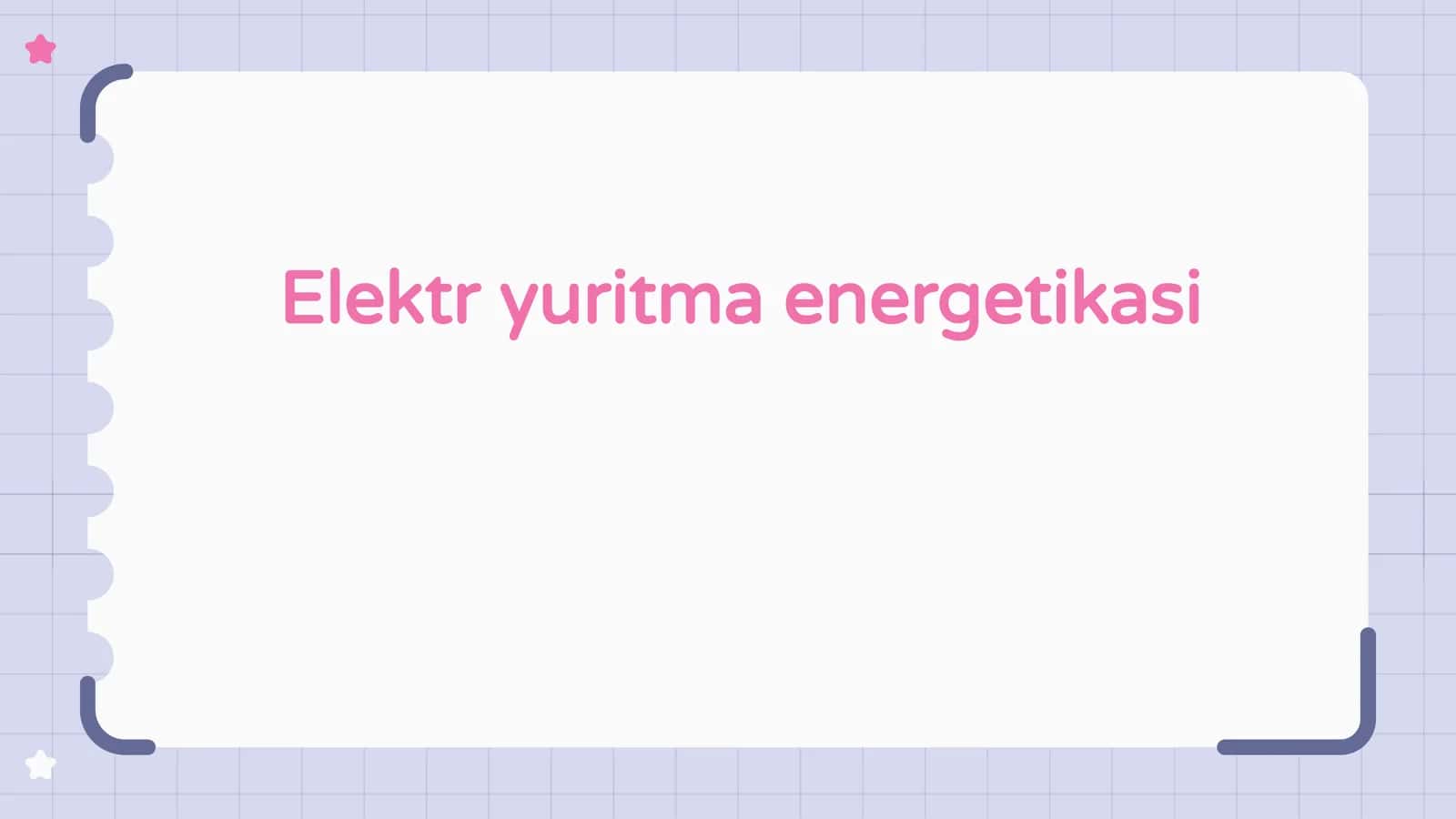 Elektr energiyasiga kirish