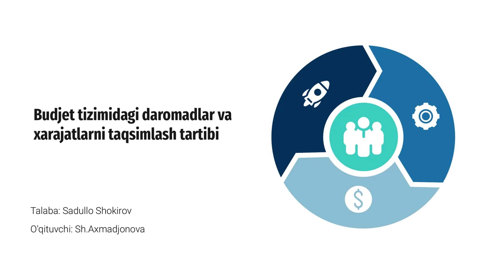 Budjet tizimidagi daromadlar va xarajatlarni taqsimlash tartibi