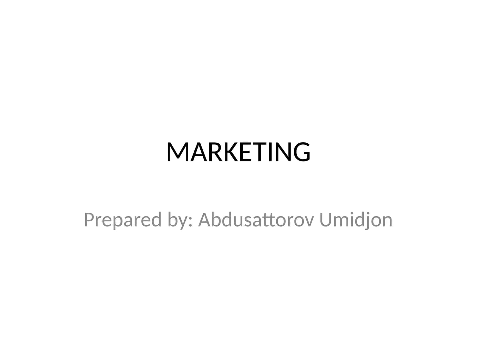 Marketing