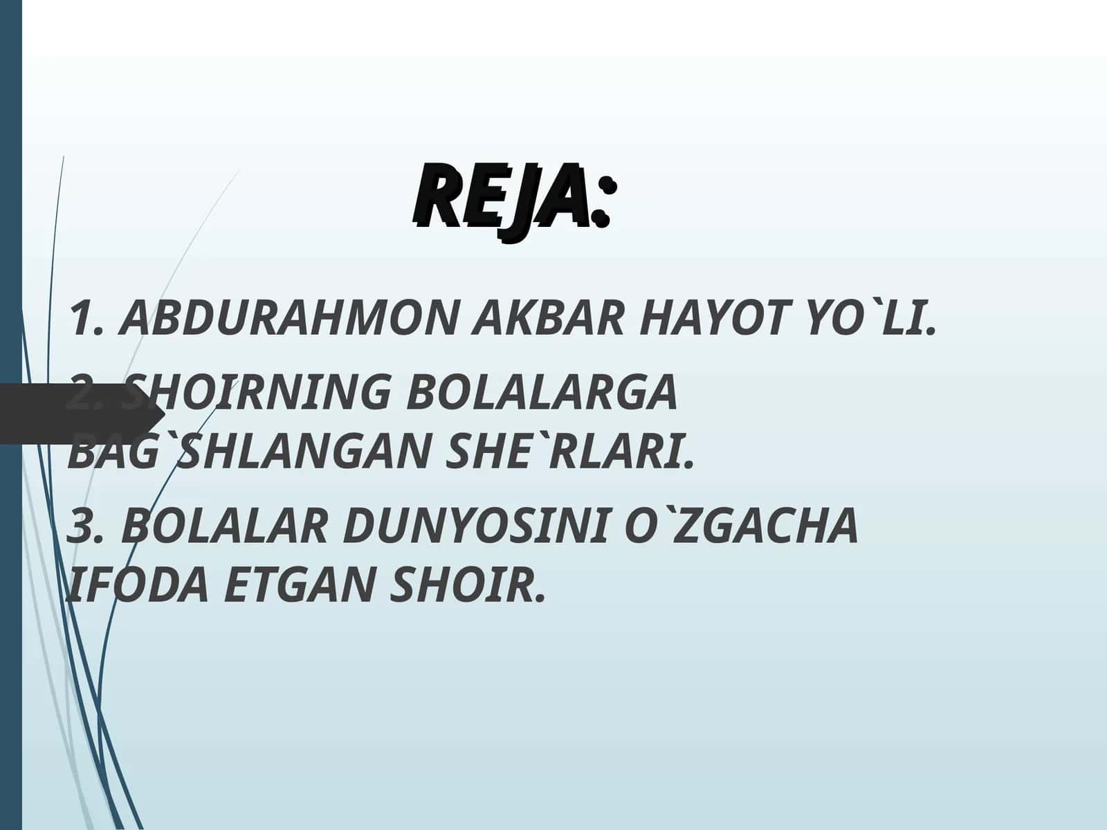 Abdurahmon Akbar Hayot Yo'li