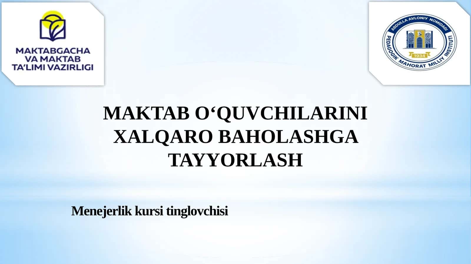 Menejerlik kursi tinglovchisi