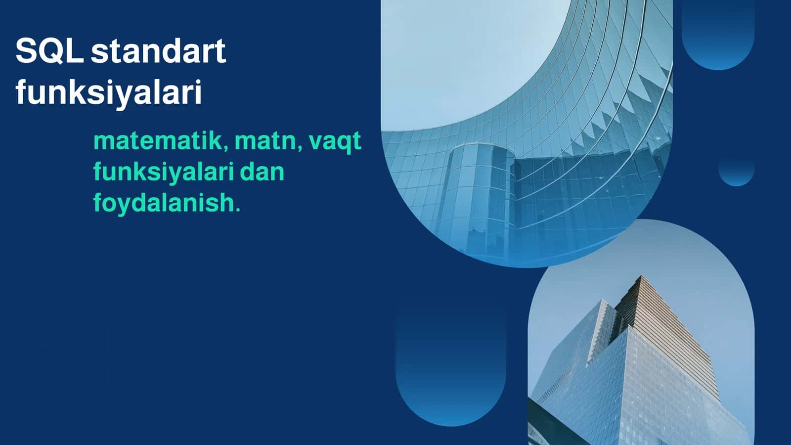 SQL standart funksiyalari