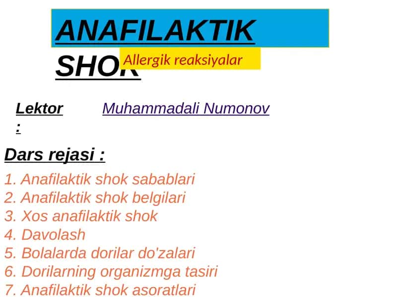 ANAFILAKTIKSHOK