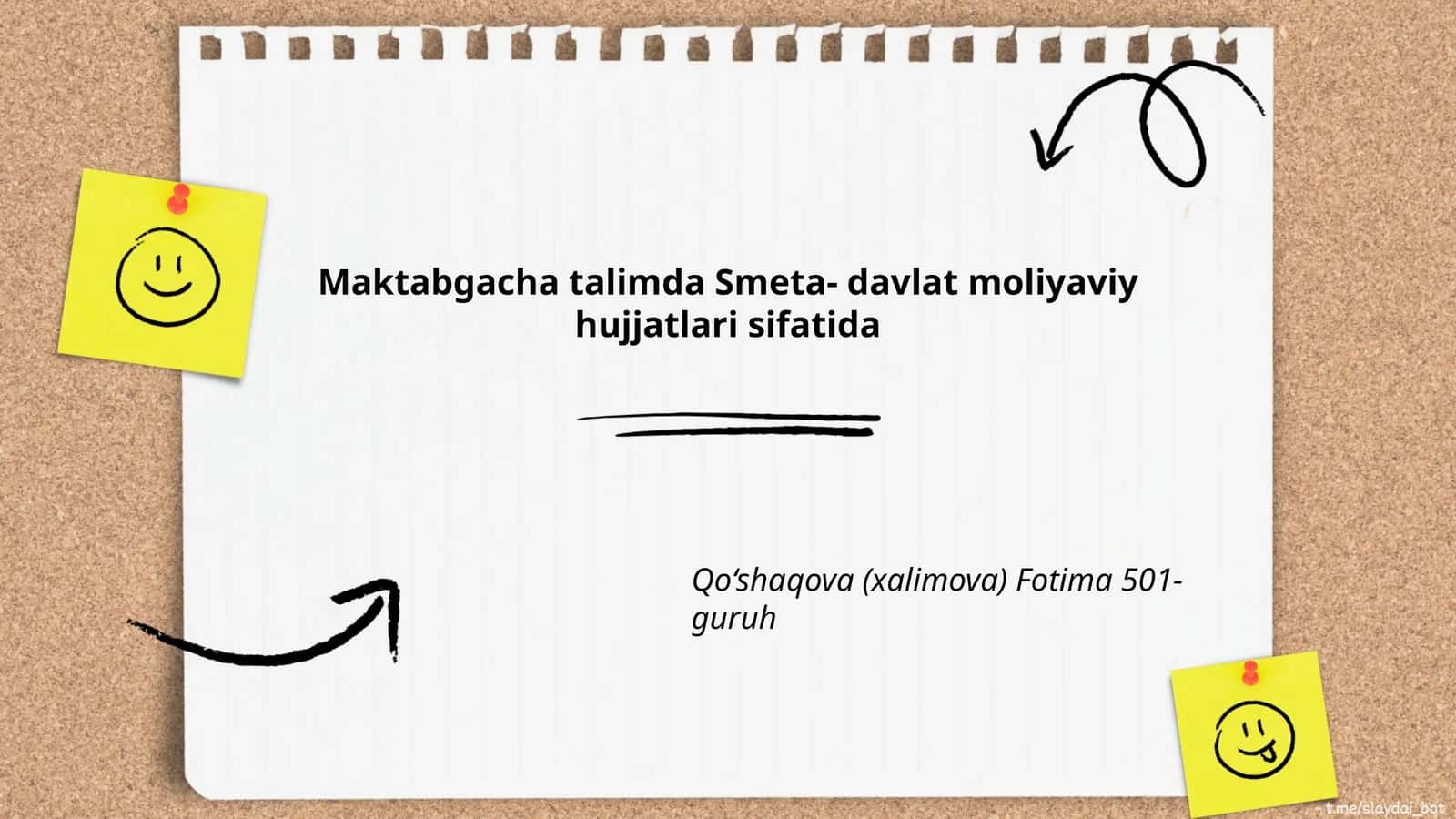 Smeta- davlat moliyaviy hujjatlari