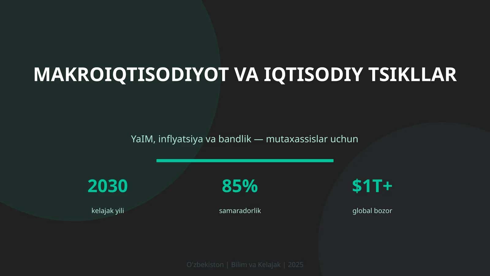 Makroiqtisodiyot va iqtisodiy tsikllar