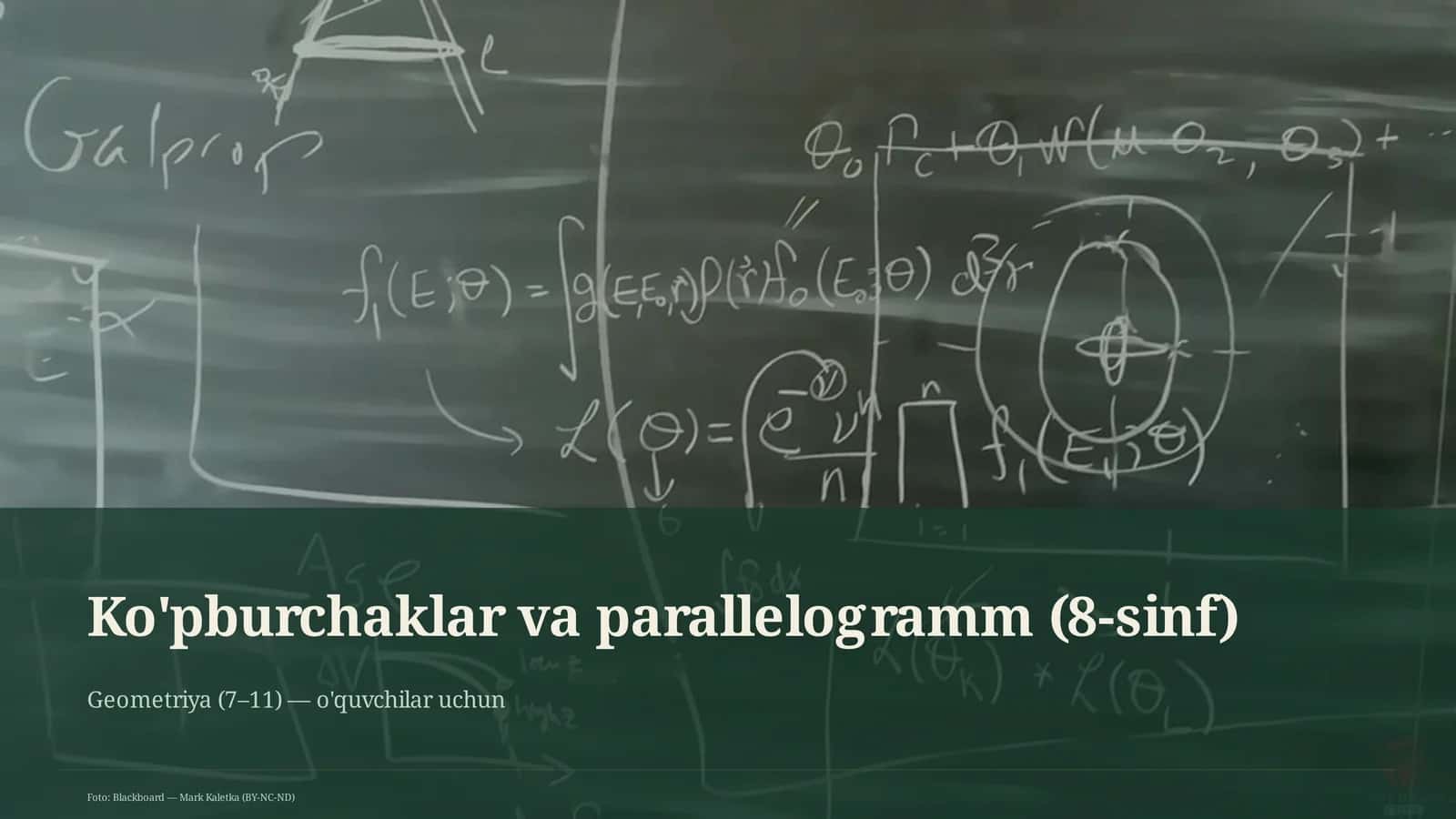 Ko'pburchaklar va parallelogramm (8-sinf)