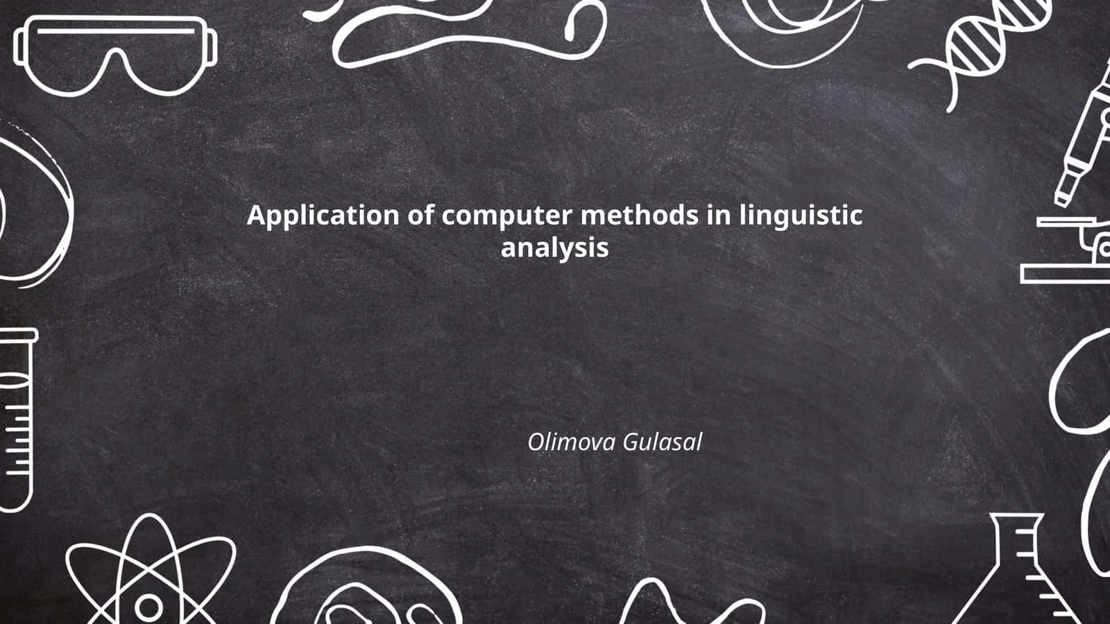 Application of computer methods in linguistic analysis