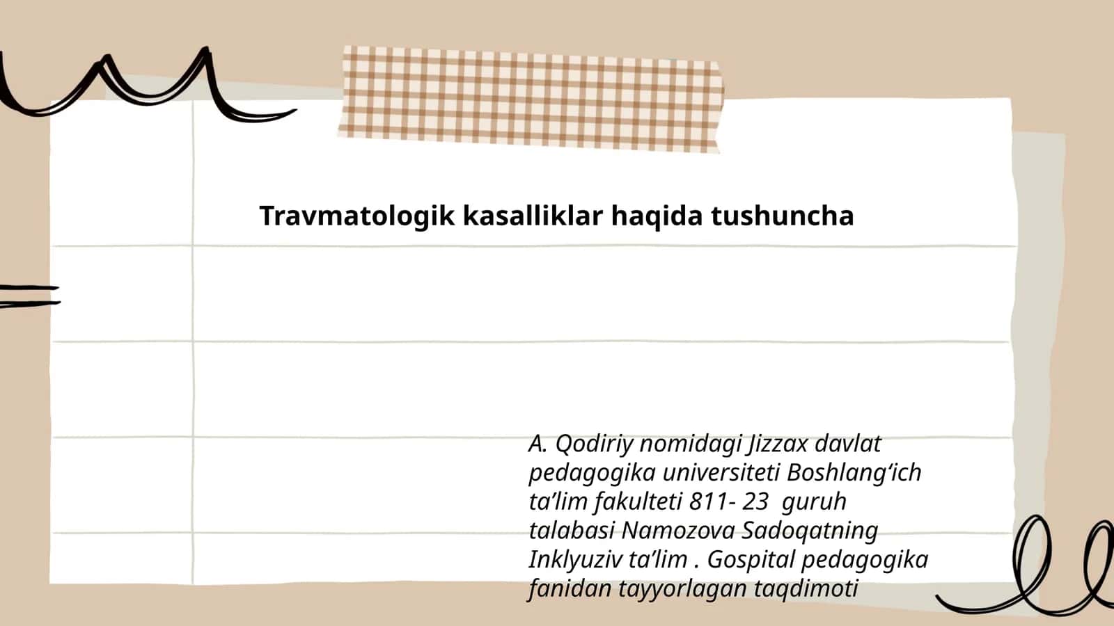 Travmatologik kasalliklar haqida tushuncha