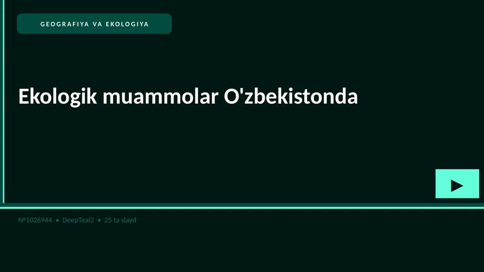 Ekologik muammolar O'zbekistonda
