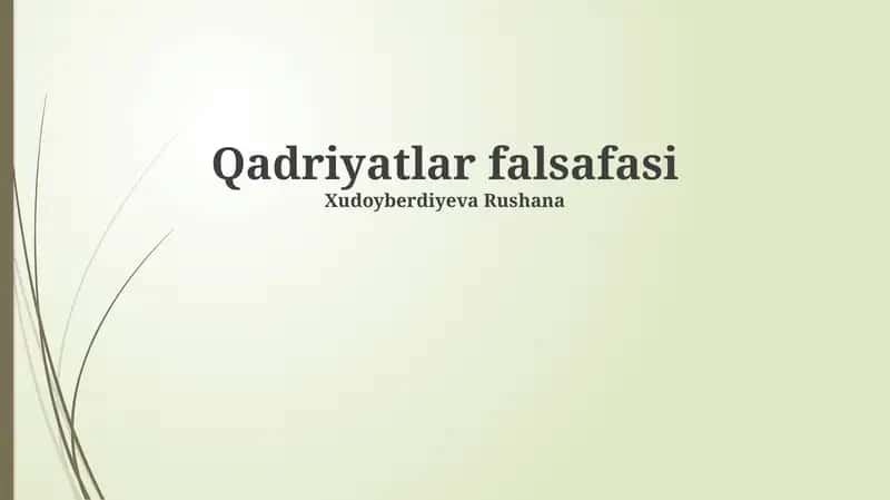 Qadriyatlar falsafasi