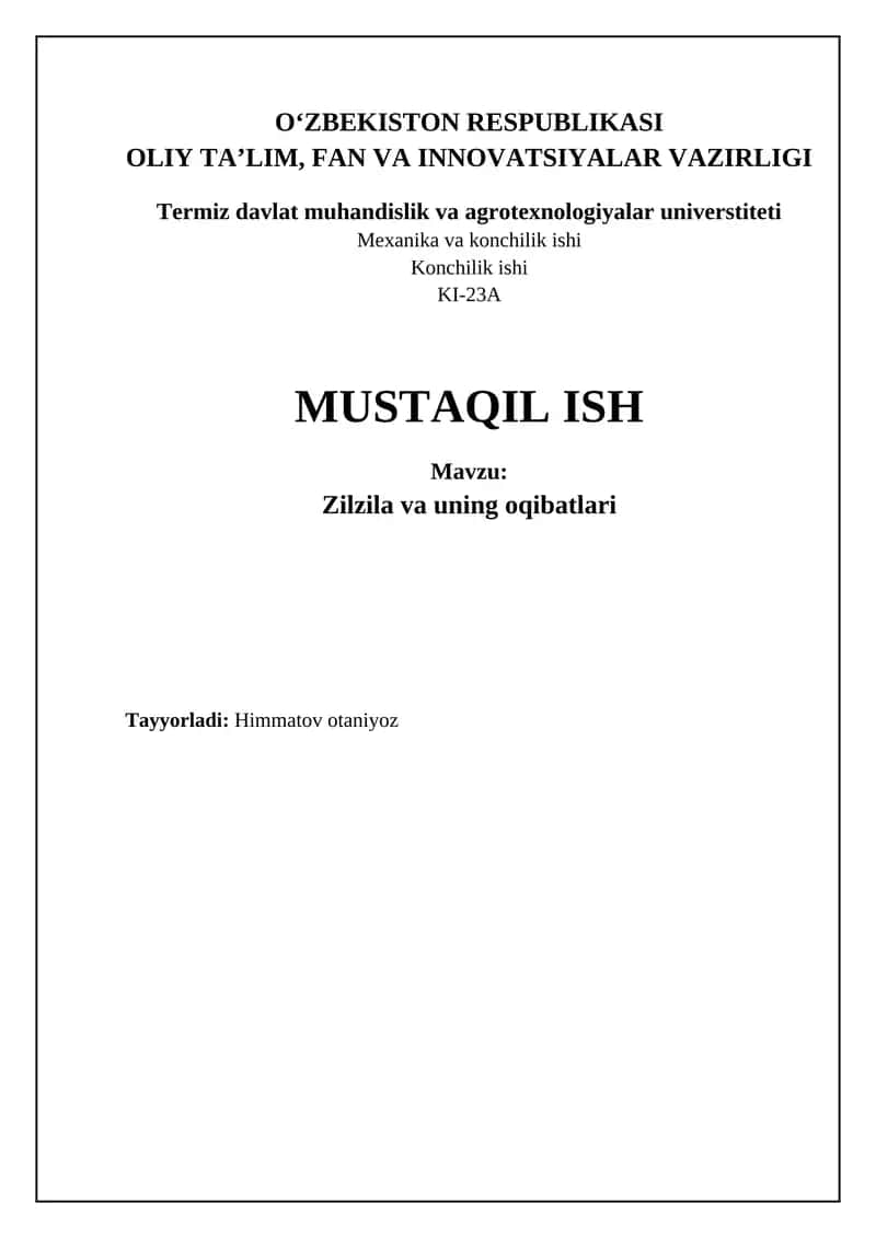 Zilzila: Sabablari, Xususiyatlari va Oqibatlari