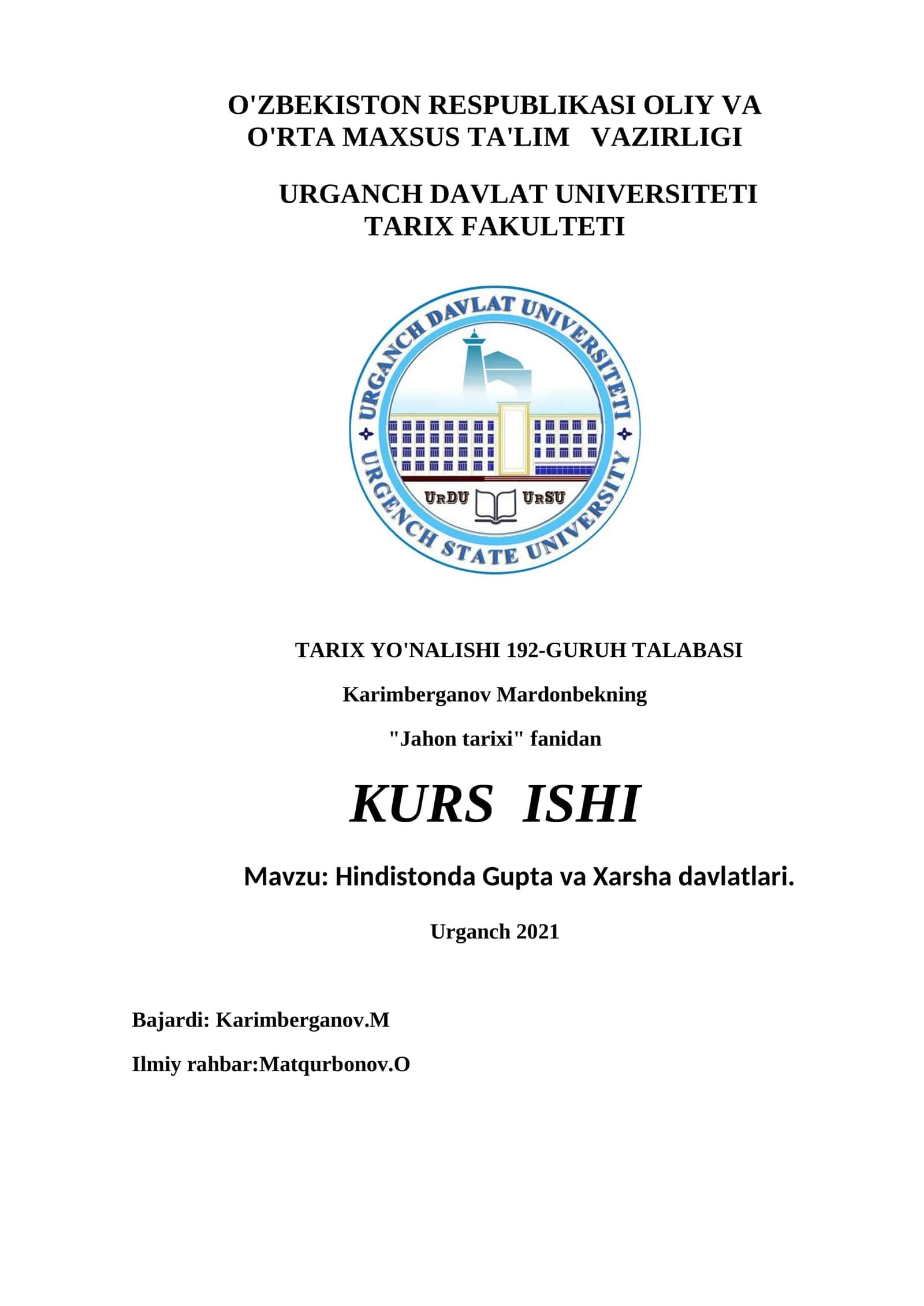 Hindistonda Gupta va Xarsha davlatlari
