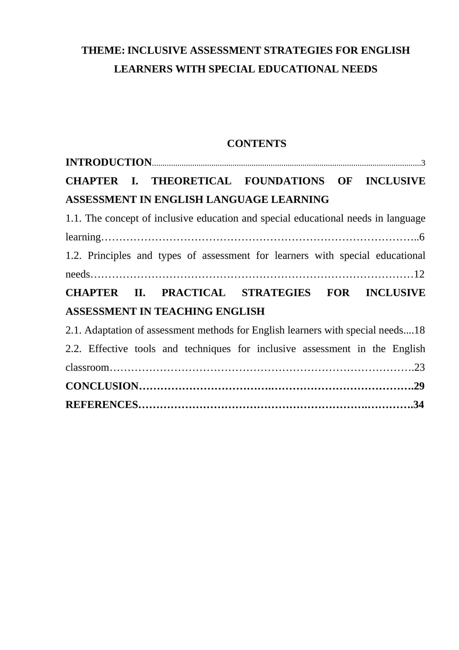 INCLUSIVE ASSESSMENT STRATEGIES FOR ENGLISH LEARNERS WITH SPECIAL EDUCATIONAL NEEDS