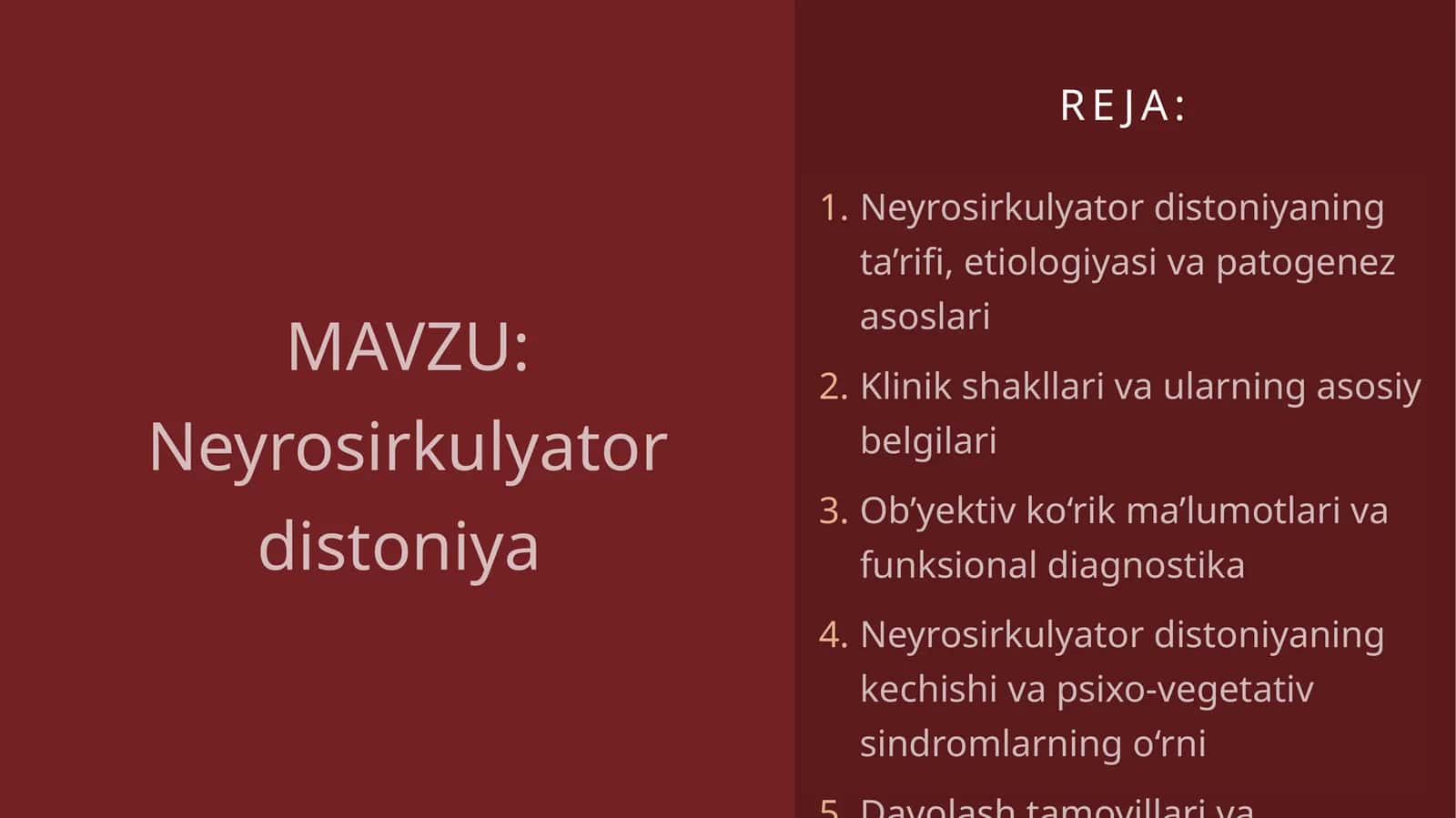 Neyrosirkulyator distoniya