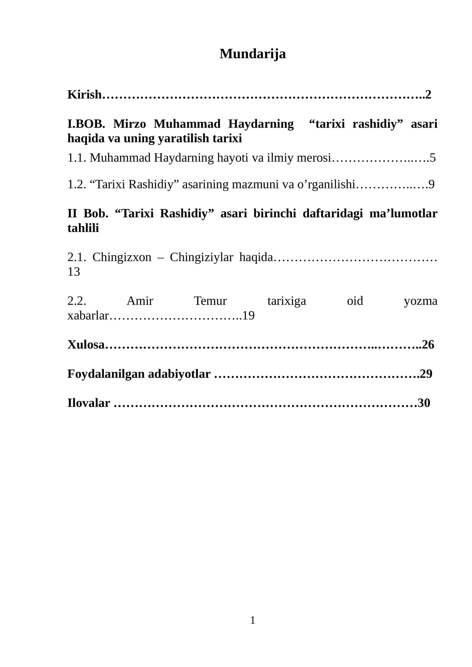 Mirzo Muhammad Haydarning “tarixi rashidiy” asari haqida va uning yaratilish tarixi
