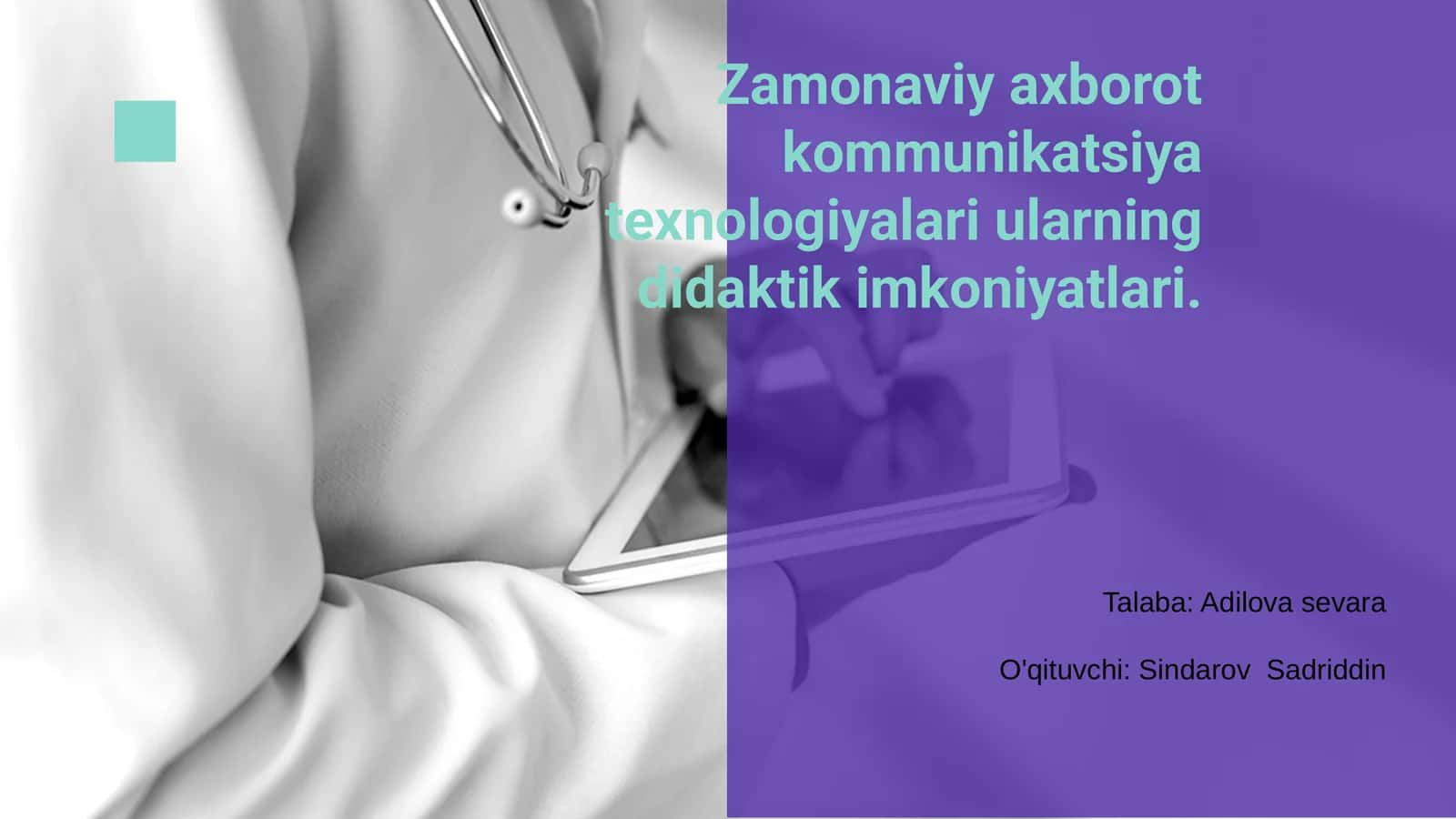 Zamonaviy axborot kommunikatsiya texnologiyalari
