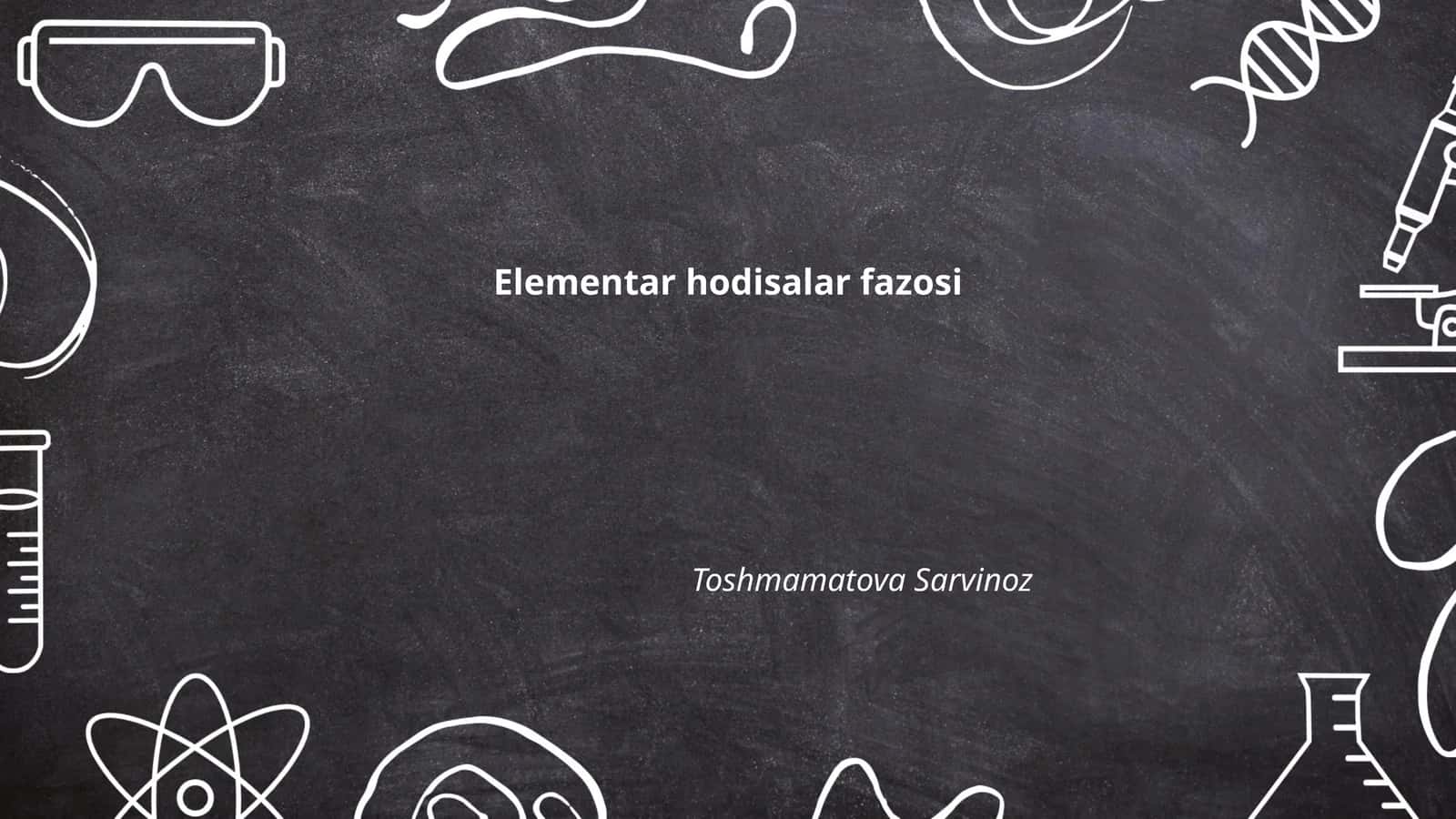 Elementar hodisalar fazosi