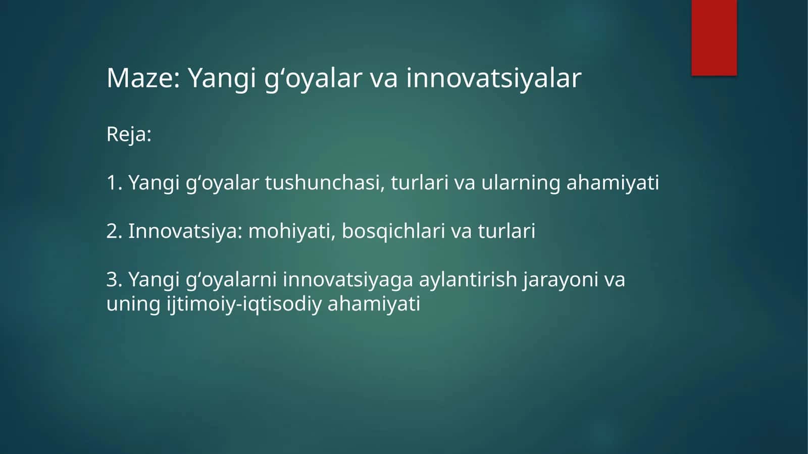 Maze: Yangigʻoyalar va innovatsiyalar