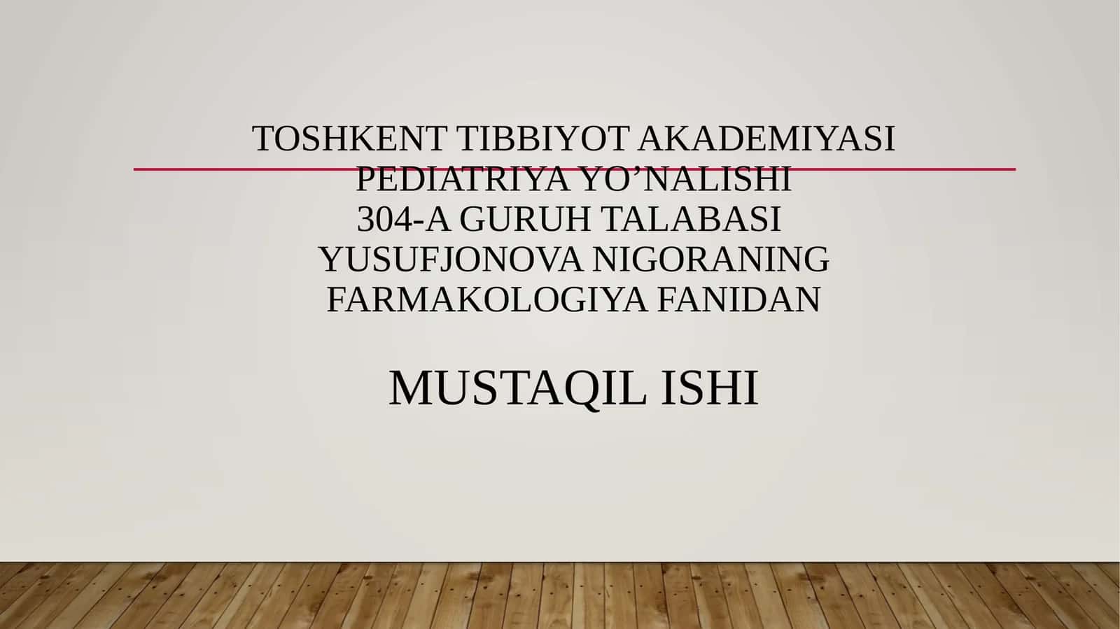 Parkinson kasalligining tanziqi
