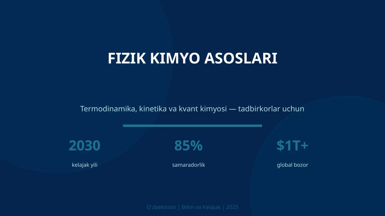 FIZIK KIMYO ASOSLARI