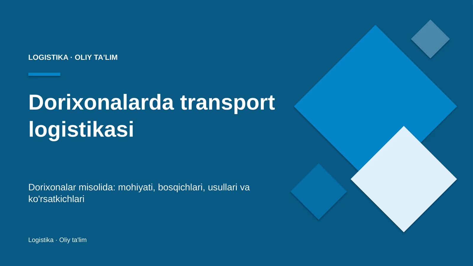 Dorixonalar misolida: mohiyati, bosqichlari, usullari va ko'rsatkichlari