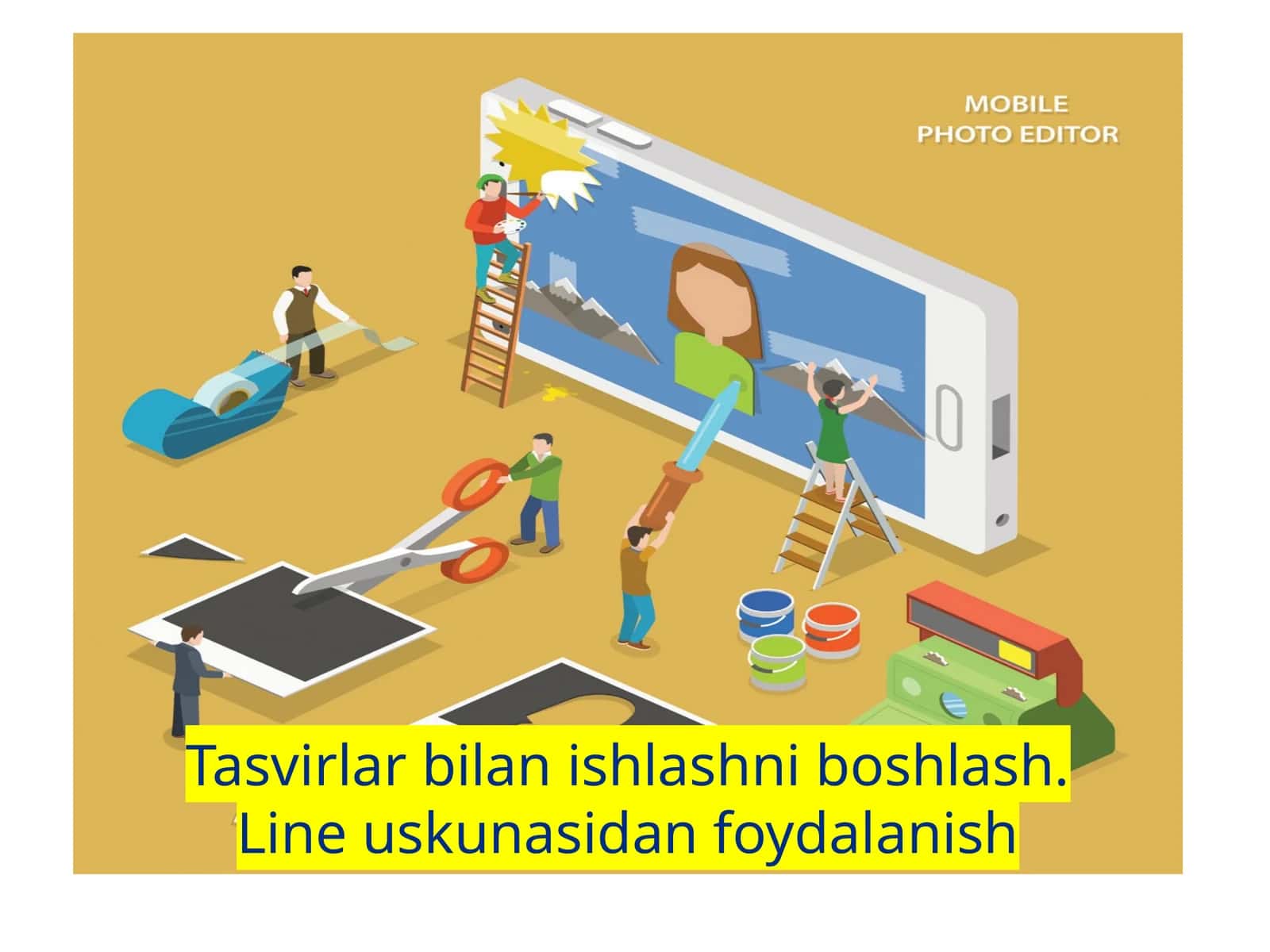 Tasvirlar bilan ishlashni boshlash. Line uskunasidan foydalanish