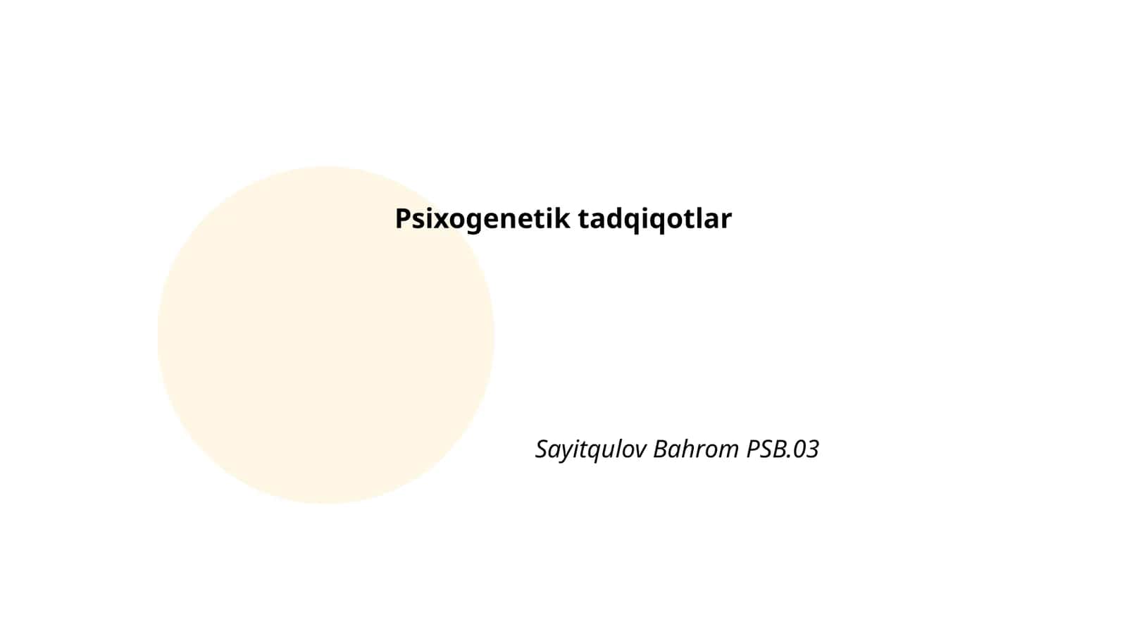 Psixogenetik tadqiqotlar