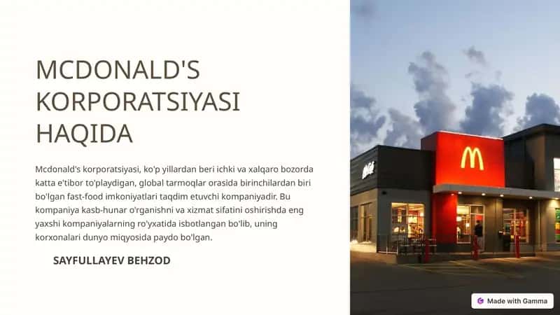 MCDONALD'S KORPORATSIYASI