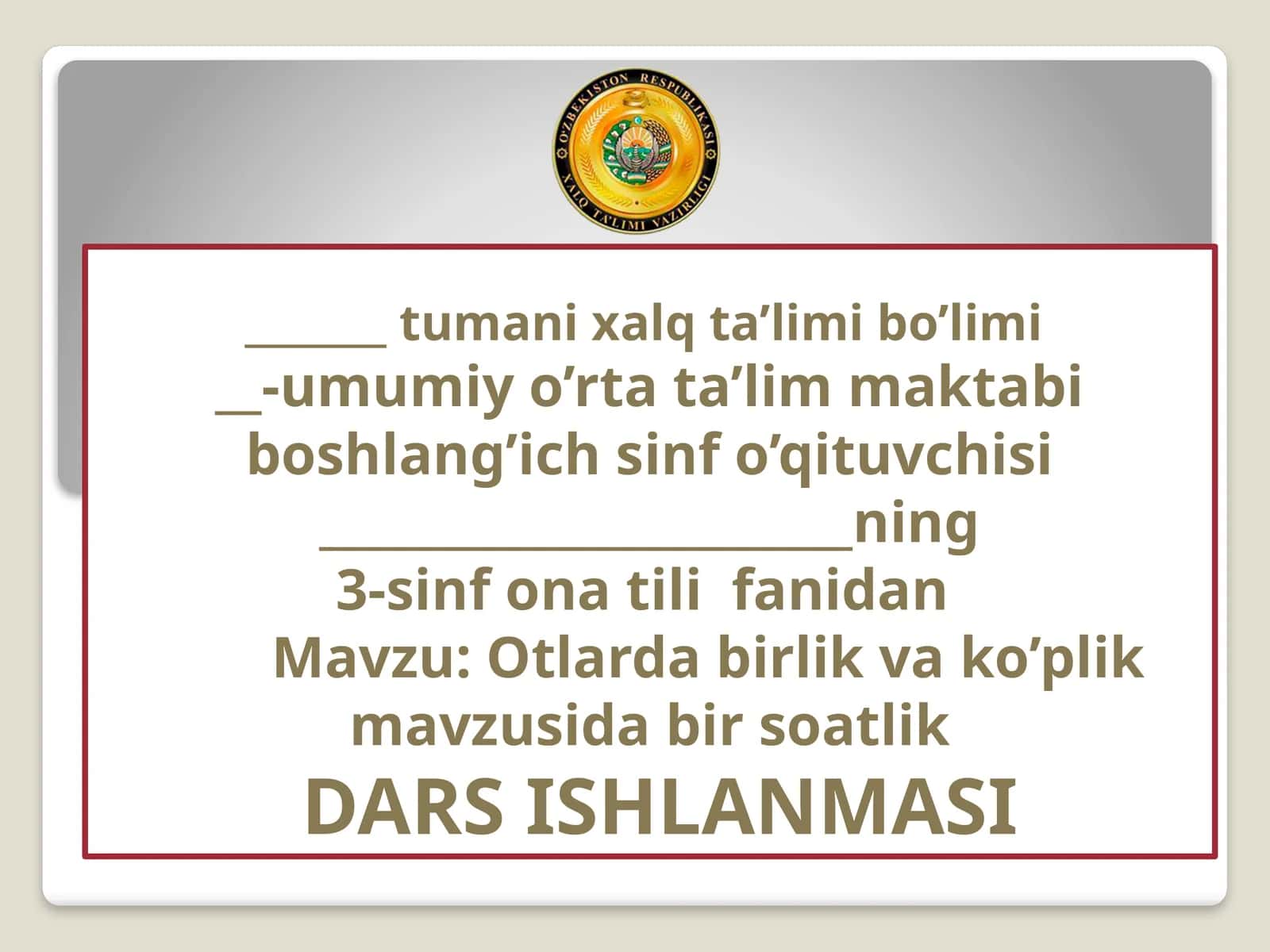 Otlarda birlik va ko'plik