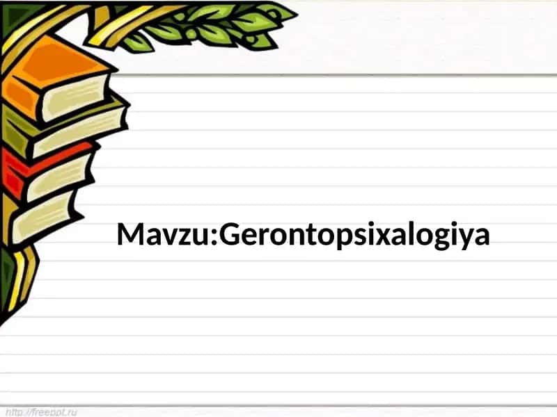 Gerontopsixalogiya