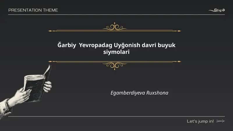 Ğarbiy Yevropadag Uyğonish davri buyuk siymolari