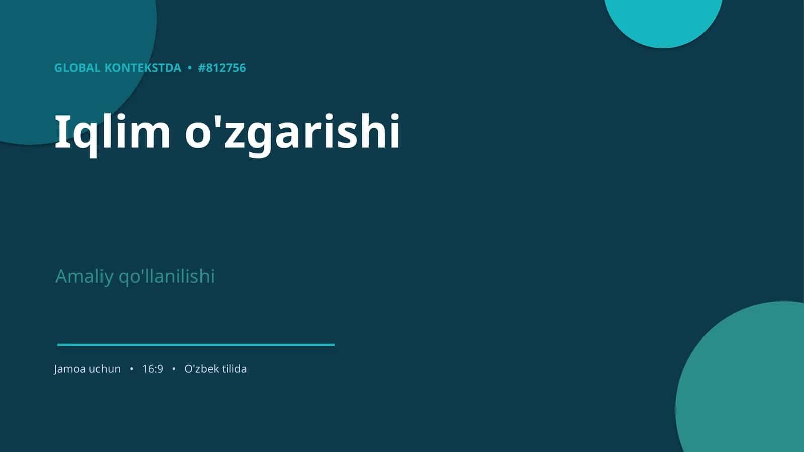 Iqlim o'zgarishi