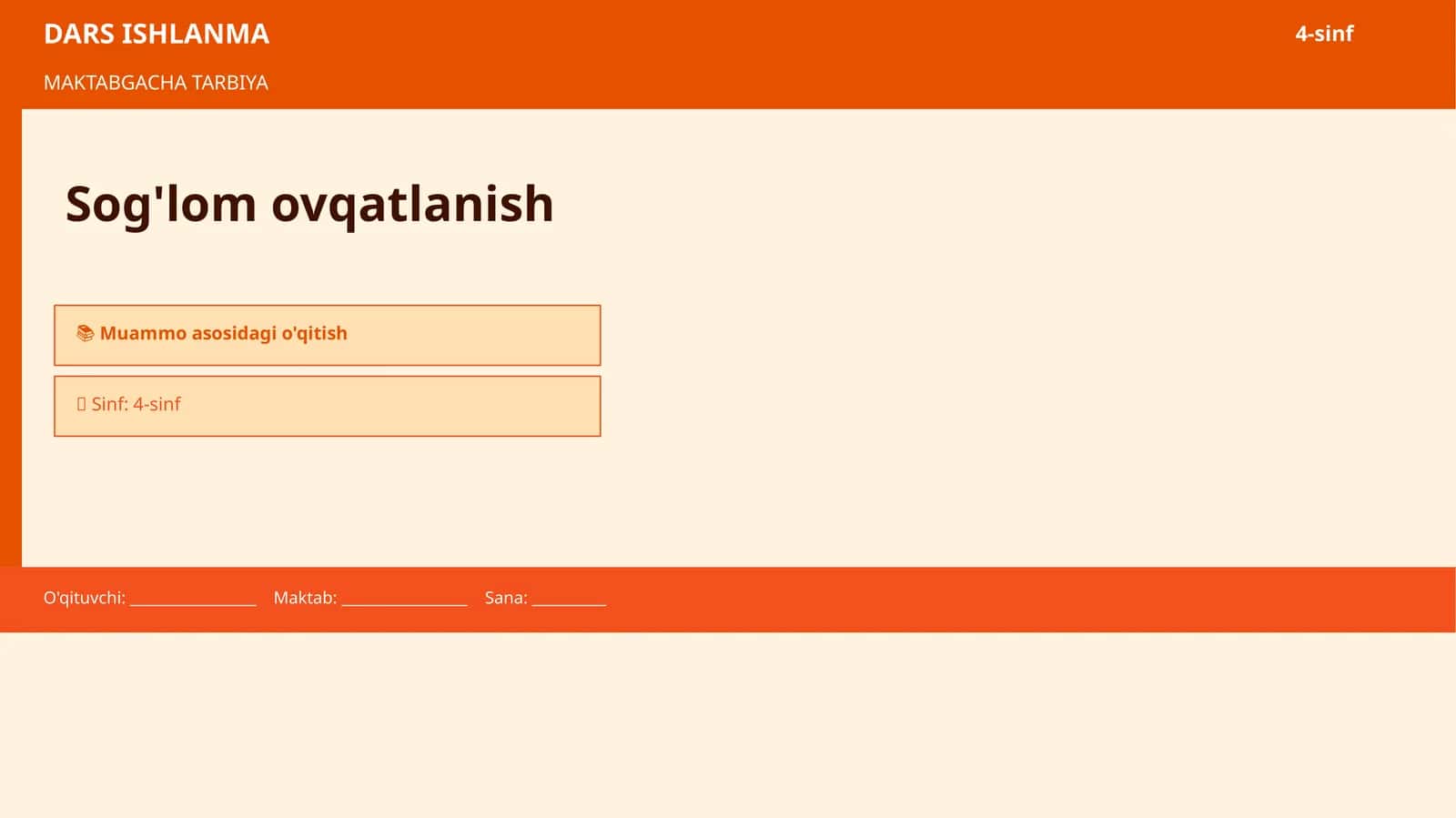 Sog'lom ovqatlanish