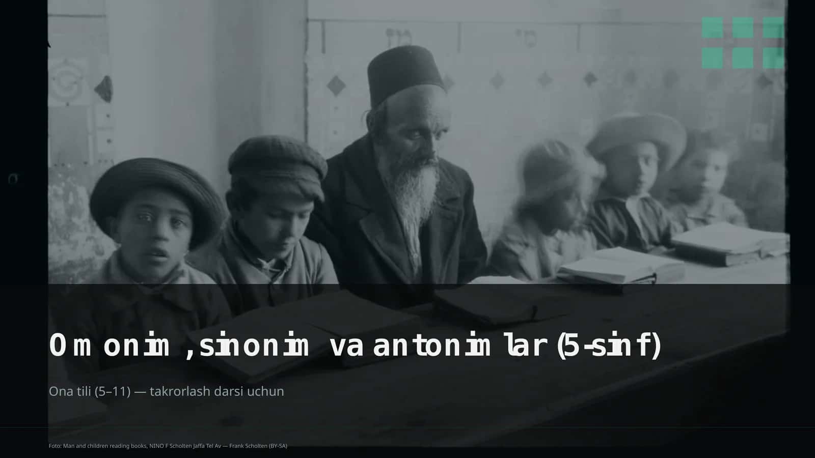 Omonim, sinonim va antonimlar (5-sinf)