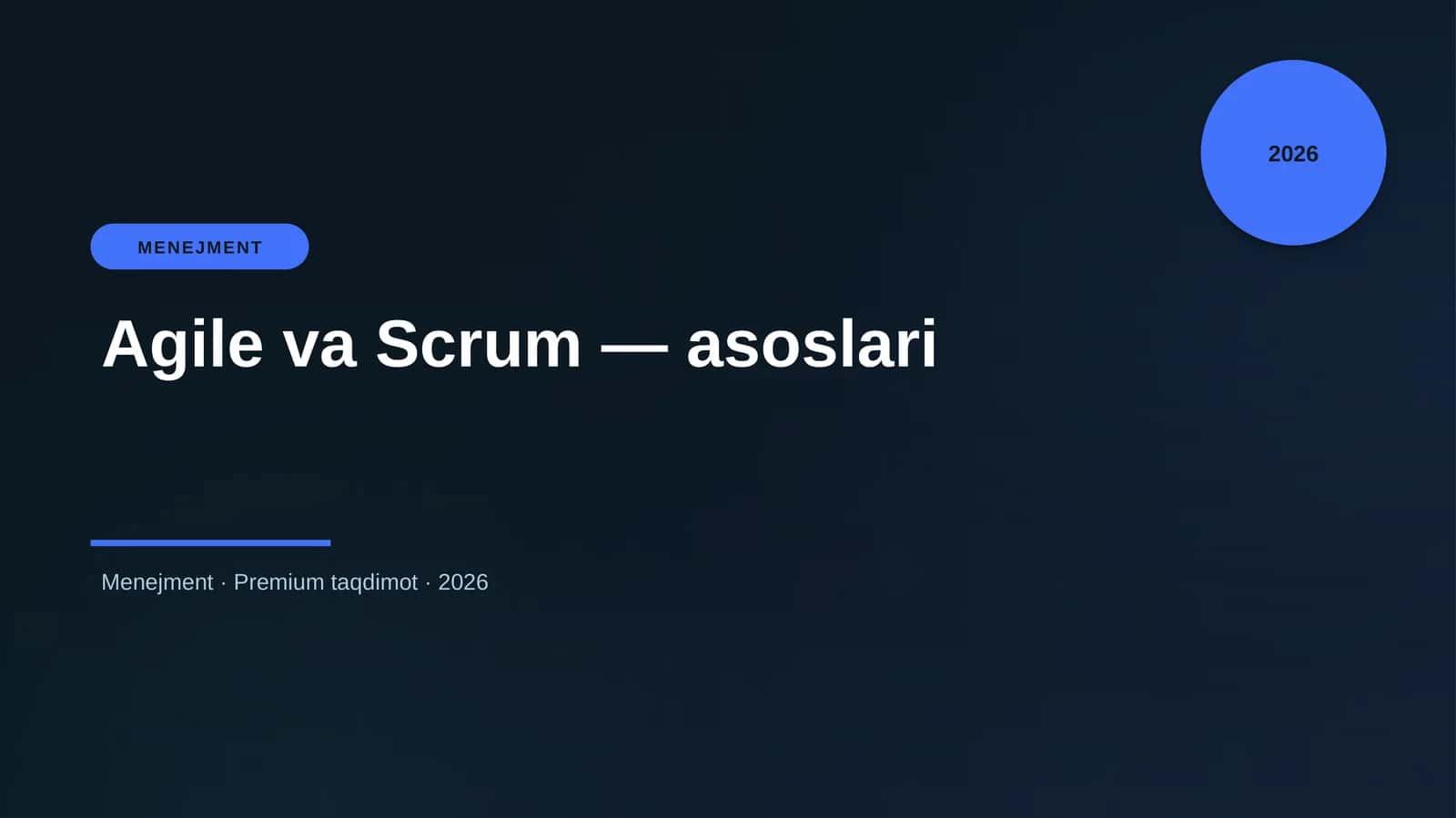 Agile va Scrum — asoslari