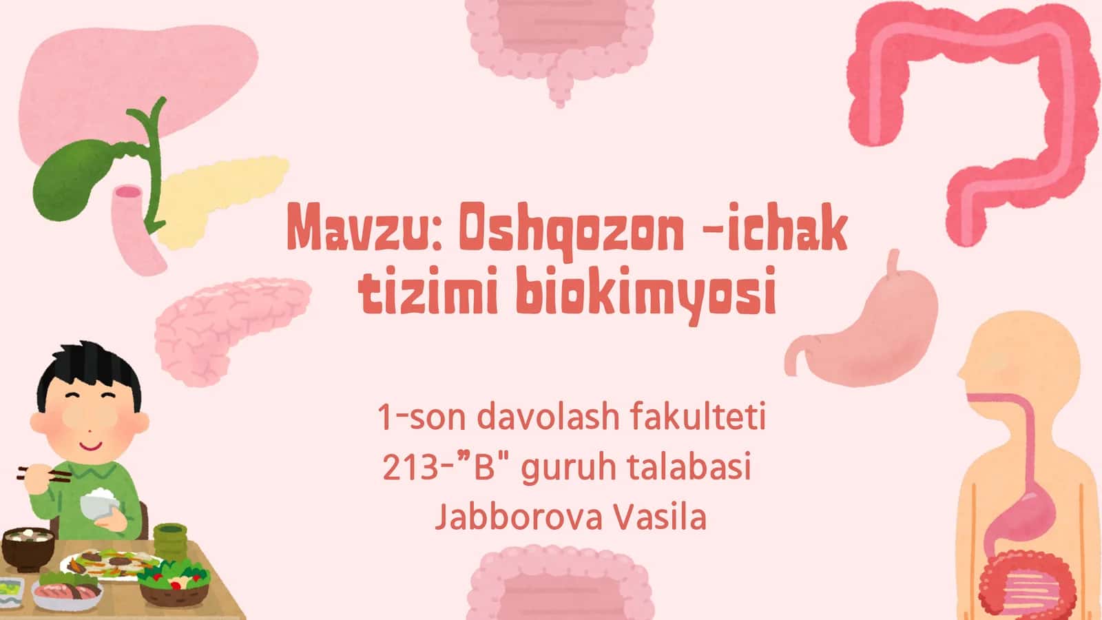 Oshqozon -ichak tizimi biokimyosi