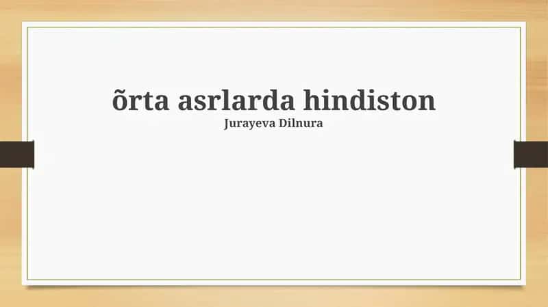 Õrta asrlarda hindiston