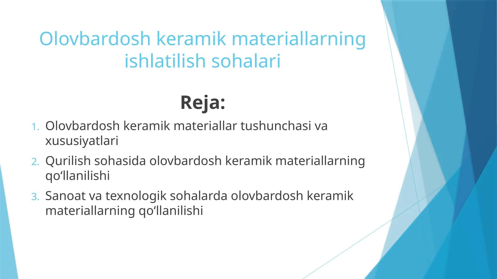 Olovbardosh keramik materiallar