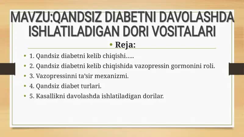 Qandsiz Diabet