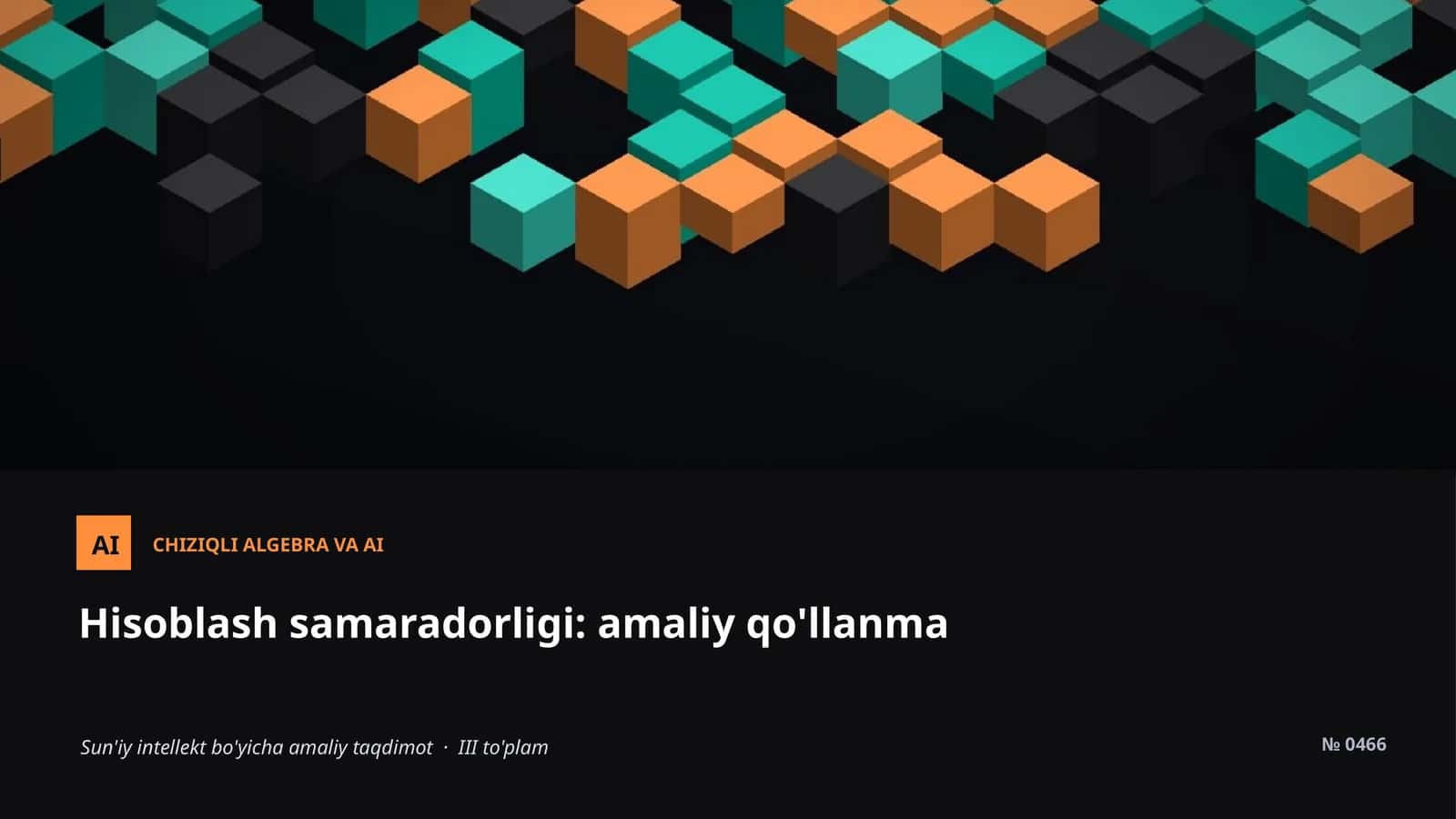 Chiziqli Algebra va AI