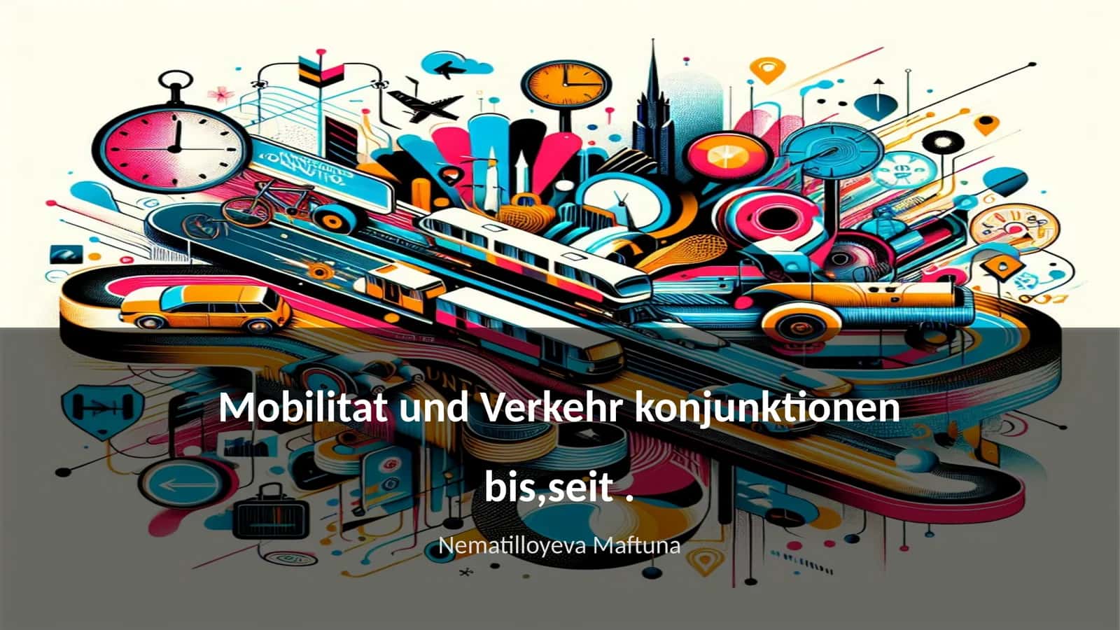 Mobilitat und Verkehr konjunktionen bis,seit