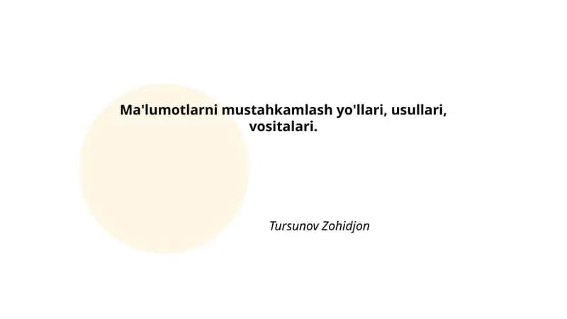 Ma'lumotlarni zaxiralash usullari va strategiyalari