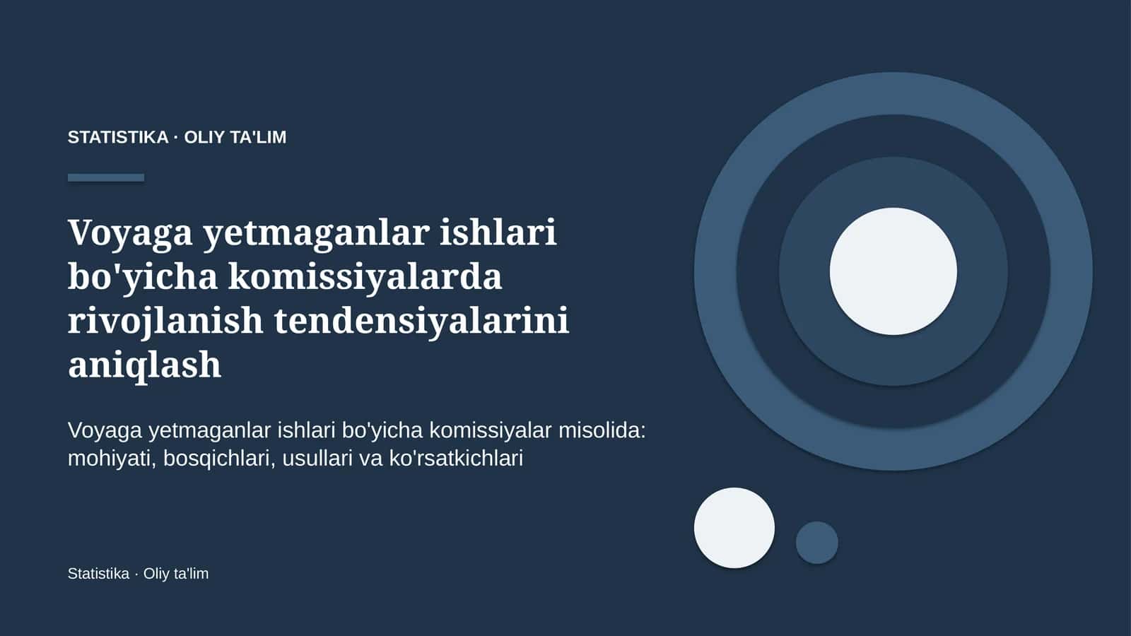 voyaga yetmaganlar ishlari bo'yicha komissiyalarda rivojlanish tendensiyalarini aniqlash 8906