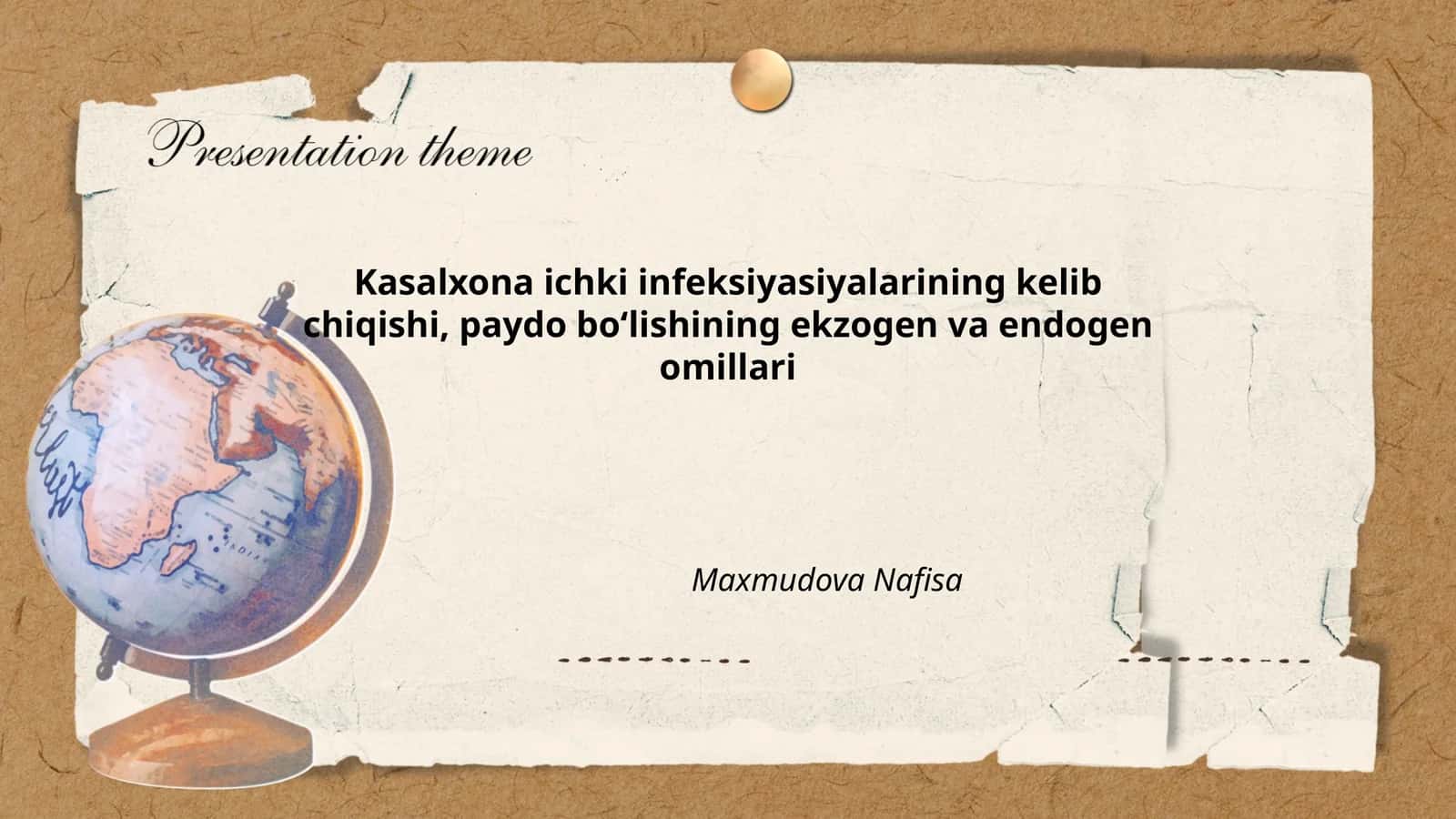 Kasalxona ichki infeksiyasiyalarini o'rganish