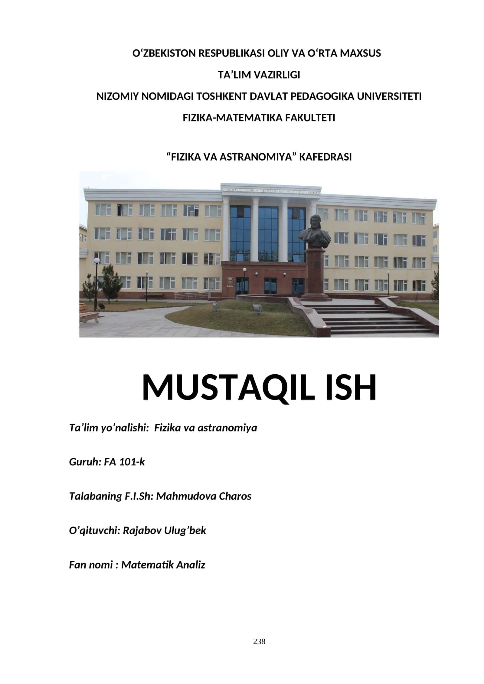 Matematik Analiz