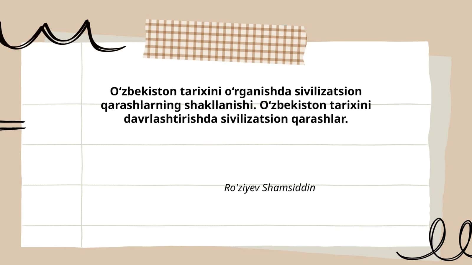 Sivilizatsiya tushunchasining nazariy asoslari